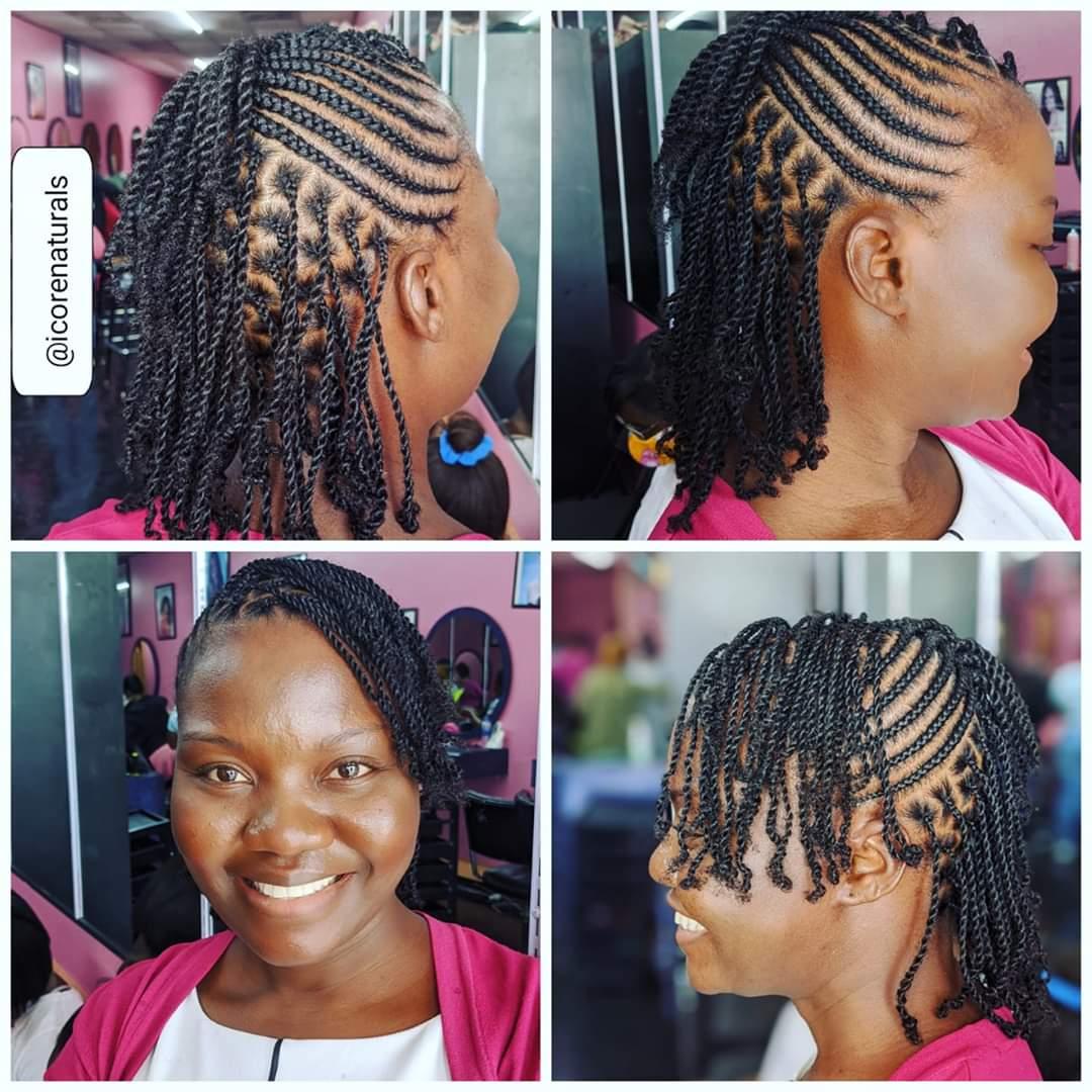 Different Views of a Woman's Hairstyle
